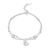 Pulseira de Folha de Ginkgo para Mulheres, Fresca e Luxuosa, Design de Camada Dupla, Joia de Mão de Alto Padrão e Versátil, Presente para Melhor Amiga e Namorada