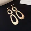 Pendientes Colgantes Ovalados de Circonita Transfronterizos Europeos y Americanos, Moda Retro, Temperamento Exquisito, Lujo Ligero, Pendientes de Alta Gama