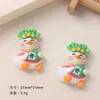 Acessórios de resina diy de desenho animado acessórios pato social cola de creme grampo de cabelo feito à mão capa de celular fivela de sapato acessórios lote