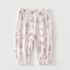 Pantalones Repelentes de Mosquitos para Bebé Pantalones Largos de Algodón Puro para Niños Niñas Estilo Delgado de Verano Pantalones Bombachos para Bebé Ropa de Verano