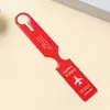 Etiqueta fluorescente creativa para equipaje, etiqueta de identificación anti-pérdida para bolsa de viaje de regreso a la escuela, accesorios de etiqueta decorativa para equipaje facturado de avión