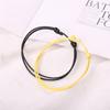 2 pares de pulseiras de cordão de cera coreano com combinação de cores para homens e mulheres, cordão de mão da sorte, pulseira de casal da moda multicolorida, joias para atacado