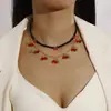 Joyería Europea y Americana, Collar de Cerezas de Perlas de Imitación de Lujo Ligero, Collar Multicapa Versátil de Gama Alta, Venta al por Mayor para Comercio Exterior