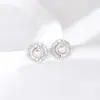 Brincos Geométricos de Zircônia e Pérola de Luxo Leve Vintage com Pino de Prata Esterlina 925 Brincos Elegantes da Moda Brincos de Luxo Leve de Alta Qualidade
