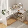 Mesa de canto em L, mesa para estudo em casa, penteadeira de quarto, estante, mesa de computador de canto tudo-em-um, mesa de escritório