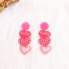 Pendientes acrílicos nuevos para el Día de San Valentín, estilo europeo y americano, con diseño de flamenco, gato y enano, joyería para las orejas, pendientes femeninos.