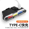 Luz Trasera para Bicicleta Todoterreno Nueva Transfronteriza Luz de Advertencia Tricolor para Ciclismo Nocturno Carga USB Impermeable Luz para Coche