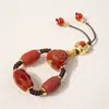 Set de conectores universales de ágata roja con cuentas de semillas de maracuyá, cuentas decorativas de estrella y luna, cuentas budistas, collar, pulsera, accesorios para manualidades