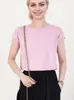Novos Tops de Verão Transfronteiriços com Mangas Voadoras, Versáteis e Fashion, Design de Gola Redonda Justa, Tops Estilo Coreano com Mangas Morcego