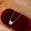 Collar de plata esterlina s925, estilo INS, elegante colgante de cadena de clavícula con forma de mariposa, estilo coreano, collar personalizado, entrega de una sola pieza