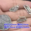 Plata de Ley S925 Hebilla de Solapa Prensada con Palabra de Bendición Fénix Retro Pulsera Trenzada Hebilla de Conexión para Collar Accesorios de Precisión DIY