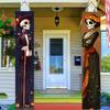 2025 Coplas de Halloween de Venta Caliente Transfronterizas Atmósfera de Horror Serie Pareja Esqueleto Día de Muertos Bandera Colgante Decorativa