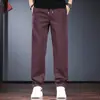 Calças casuais de alta qualidade italianas para homens, calças retas largas com corte curvo, calças de moletom outono e inverno, calças esportivas da moda com três listras