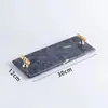 Estilo Nórdico Ins Simple Lujo Ligero Bandeja de Mármol Natural Almacenamiento Rectangular para Cosméticos Decoración Suave