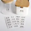 Frasco de condimentos de cocina botella de aceite clasificación caja de condimentos impermeable etiqueta transparente identificación nota adhesivo autoadhesivo a prueba de aceite sin corte
