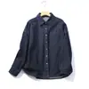 Camisa vaquera retro lavada estilo japonés para mujer, corte holgado, hombros caídos, chaqueta corta, versátil para usar en capas, manga larga. 13592