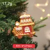 Pingentes de Natal de plástico dourado galvanizado transfronteiriços, pingentes de árvore de Natal de desenho animado de alta qualidade, decorações de festa, enfeites de janela