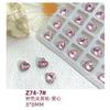 Arte de Uñas Diamantes de Cristal Irregulares Rosa de Fondo Puntiagudo, Diamantes de Corazón Inclinados, Decoraciones para Uñas de Gota de Agua con Forma de Hacha, Aurora