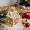 Pote de Doces e Biscoitos Cerâmico Pintado à Mão em Formato de Casa de Natal, Venda Quente Transfronteiriça, Pote para Armazenamento de Alimentos de Natal, Enfeites de Casa