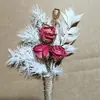 Ramo Mini de Flores Secas Transfronterizo de 12 cm, Flores Reales, Rosas, Gypsophila, Regalo, Ramillete, Decoración de Coche, Decoración Hecha a Mano