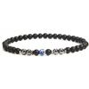 Pulsera tobillera magnética de hematita de moda nueva europea y americana para comercio exterior transfronterizo, cuentas esmeriladas de 6 mm, piedra ojo de tigre, joyería para el pie
