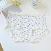 Pantalones Bombachos Nube de Puntos Crema Sin Costuras Cómodos Transpirables Algodón Puro 5A Entrepierna Antibacteriana Ropa Interior Femenina Talla Grande Delgada para Mujer