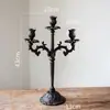 Estilo Instagram Simples e Criativo Artesanato de Ferro Fundido Suporte de Vela Dourado Decoração para Cafés, Pousadas, Quartos Modelo e Decoração de Casa