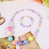Versión coreana de collar de color caramelo joyería infantil al contado collar de cuentas pulsera conjunto de dos piezas joyería al por mayor de Yiwu