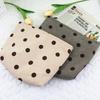 Bolsa de Maquillaje de Pana con Cara Sonriente Grande, Neceser de Almacenamiento Vintage con Lunares, Llave, Teléfono, Cartera, Bolígrafo