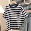 Conjunto de Camisetas de Manga Corta de Verano para Niños 2026 Nuevo Conjunto de Dos Piezas de Camiseta Rayada de Verano para Niños Atuendo de Moda de Verano para Niños