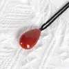 Colgante de Piedra Bruta de Cristal Natural Pulido en Forma de Lágrima Collar Energético Multimaterial Ovalado Producto Nuevo Transfronterizo