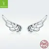 Colgante de plata Joyería de moda europea y americana alas de elfo Pendientes de plata de ley S925 en stock SCE343