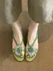 Primer Encuentro con las Sandalias Transpirables de Tacón Medio con Punta de Dedo y Adornos de Diamantes para Mujer, Zapatos Versátiles de Verano