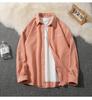 2026 Nueva Camisa de Manga Larga para Hombre Estilo Hong Kong Marca de Moda Tendencia Moda Holgada Talla Grande Estilo Universitario Chaqueta Casual para Hombre