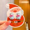 Nuevos clips para orejas de Navidad para niños, lindo diseño de reno y alce, aretes versátiles para niñas sin perforaciones, aretes de dibujos animados.