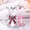Espejo Cruzado Amazon Mariposa de Cristal Bola de Cristal Adornos Animales Pequeños Creativos Decoración de Coche Manualidades Regalos Navideños
