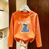 Camiseta de Manga Larga para Niños Niños 2026 Primavera/Otoño Nueva Dibujos Animados Linda Algodón Puro Versátil Camiseta Básica para Niños