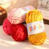 Hilo de hielo fino, terciopelo dorado, muñeca tejida a mano, suéter DIY, pantuflas de ganchillo, cojín, bufanda tejida, hilo suave
