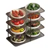 Estante de Cocina de Múltiples Niveles para Preparar Comida, Organizador Multifuncional de Tazones y Platos, Soporte de Bandeja para Ingredientes de Hot Pot de Mesa