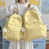 Mochila de doble hombro estampada, mochila nueva y elegante, mochila escolar para estudiantes de alta apariencia, mochila escolar para estudiantes con lazo, mochila escolar para estudiantes de color liso