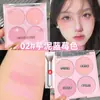 Minshzee Ming Xizhi Paleta de Rubores de Cuatro Colores, Paleta de Corrección de Color Maquillaje Nude Natural Aclarante, Paleta de Rubor Mate Púrpura Rouge