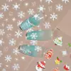 Redanco5D Repujado Popular Pegatinas para Uñas Serie Copo de Nieve Navideño Calcomanías Tridimensionales para Uñas Dr1319