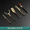 Ceremonia del Té Seis Caballeros Set Kung Fu Set de Té de 6 Piezas Cuchillo de Té Pinzas de Té Cuchara de Té Cepillo de Té Accesorios para Utensilios de Té Fábrica