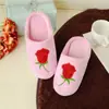 Nuevas Zapatillas de Algodón Suave para Casa, para Interiores, Antideslizantes, Bordadas con Flores, Zapatillas de Algodón Silenciosas para Suelo de Madera en Casa