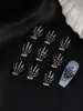 Estilo Oscuro Cráneo Mano Hueso Arte de Uñas Accesorios Pedrería Incrustada Metal Retro Mano Fantasma Halloween Decoración de Uñas Portátil Venta al por Mayor