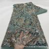 Estilo Étnico Colorido Tubo de Cuentas Tela Bordada Lentejuelas Africanas y Diamantes Vestido Vestido de Noche Vestido de Boda Tela de Encaje de Malla