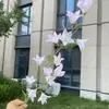 Campanula Desejo de 2 Garfos Flor Artificial Casamento Casa Modelo Quarto Flor Falsa Decoração Atacado