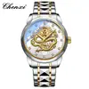 Reloj de pulsera CHENXI/Chenxi Marca Dragón Dorado Reloj para hombre transfronterizo venta al por mayor reloj de cuarzo impermeable calendario reloj para hombre