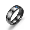Moda Europea y Americana Nuevo Anillo de Pareja con Diamantes en Relieve Su Loco ELLA Raro Loco Raro
