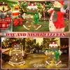 Juego de 2 Luces de Mimbre Decoración de Hombre de Jengibre Preiluminado Pareja de Jengibre 2D Luces LED Familiares Navideñas Luminarias Festivas